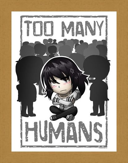 Framed Framed Too Many Humans Mini Poster -