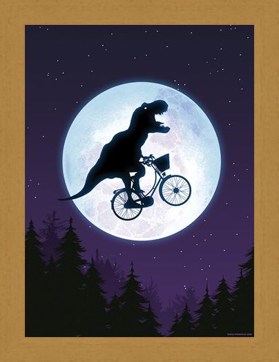 Framed Framed E.T-Rex Mini Poster - E.T Humour