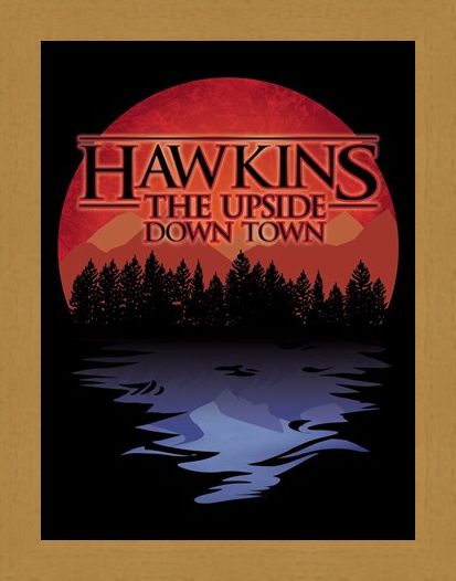 Framed Framed The Upside Down Town Mini Poster - Hawkins
