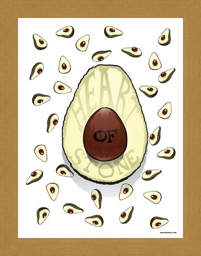 Framed Framed Heart Of Stone Mini Poster - Avocado