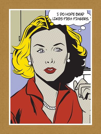 Framed Framed I Do Hope Brad Likes Fish Fingers - Pop Art