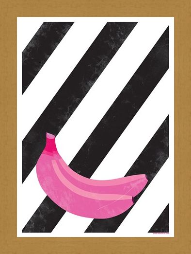 Framed Framed Banana Bunch - Pop Art Plantain