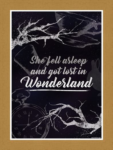 Framed Framed She Fell Asleep And Got Lost In Wonderland - Down The Rabbit Hole