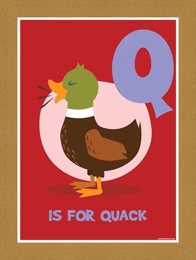 Framed Framed Q Is For Quack - Learning With Pictures
