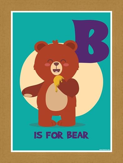 Framed Framed B...Is For Bear - Animal Alphabet