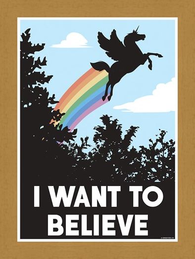 Framed Framed Delusional Unicorn - I Want To Believe