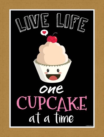Framed Framed Cheeky Treat - Live Life One Cupcake At A Time