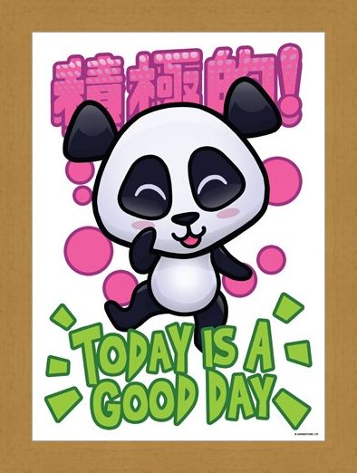 Framed Framed Today Is A Good - Handa Panda