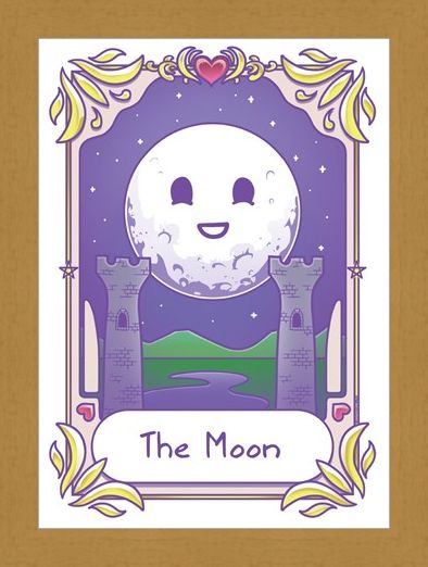 Framed Framed Kawaii - The Moon - Deadly Tarot