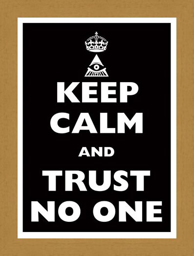 Framed Framed Keep Calm & Trust No One - Keep Calm & Carry On