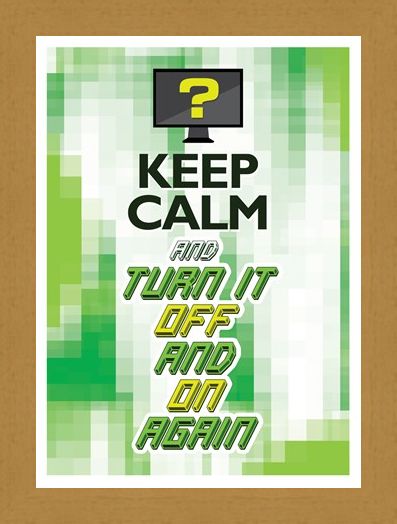 Framed Framed Keep Calm & Turn It Off & On Again - One Solution