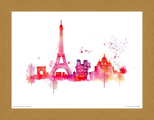 Framed Framed Paris Skyline - Summer Thornton