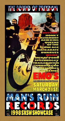 Framed Framed Man's Ruin Records 1998 SXSW Showcase - Frank Kozik