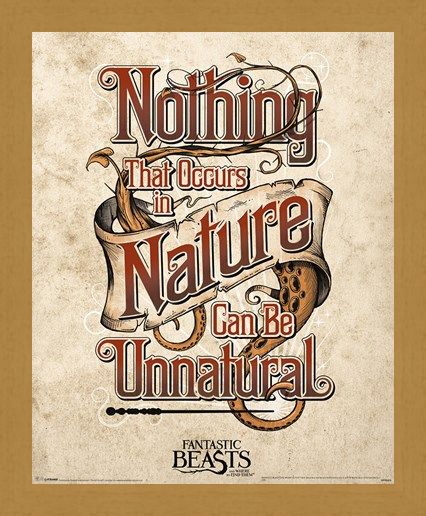 Framed Framed Nothing That Occurs In Nature... - Fantastic Beasts & Where To Find Them