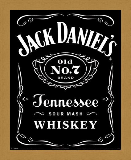 Framed Framed Classic Logo - Jack Daniels