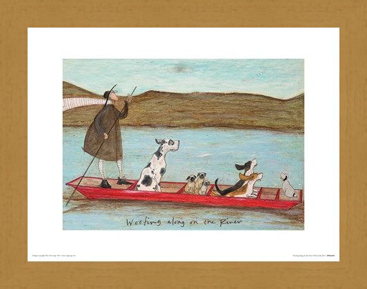 Framed Framed Woofing Along On The River - Sam Toft