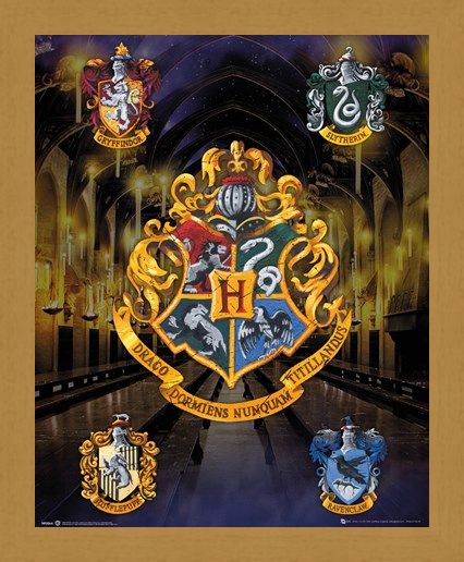 Framed Framed House Crests - Harry Potter