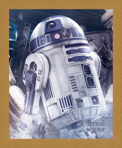 Framed Framed R2-D2 Droid - Star Wars The Last Jedi