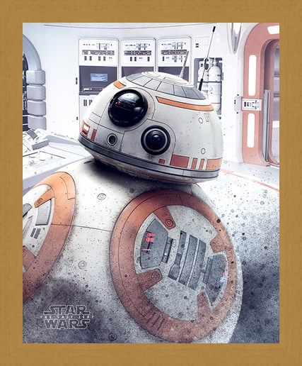Framed Framed BB-8 Peek - Star Wars The Last Jedi
