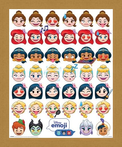 Framed Framed A Happy Ending - Disney Emoji Princess