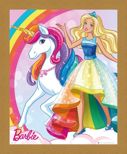 Framed Framed Unicorn - Barbie