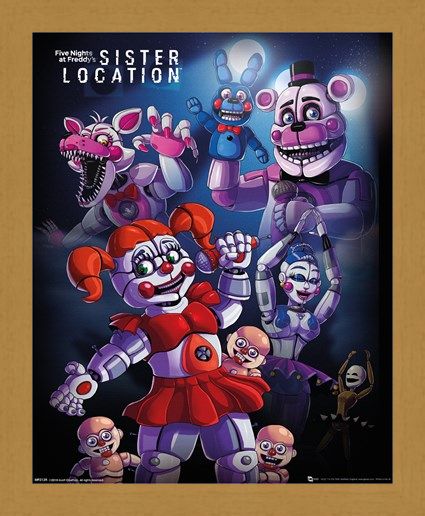 Framed Framed Sister Location Group - Five Nights at Freddy's