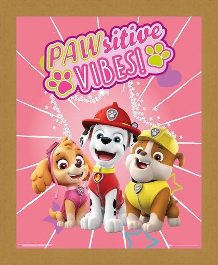 Framed Framed Pawsitive Vibes - Paw Patrol