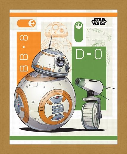 Framed Framed The Rise Of Skywalker BB8 and D-0 - Star Wars