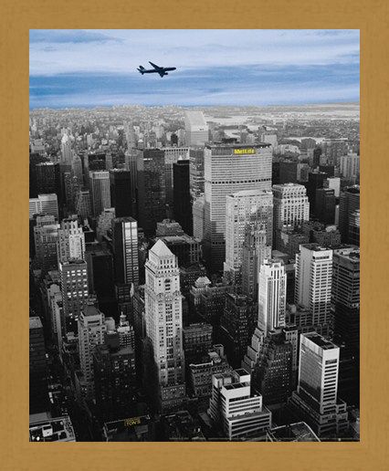 Framed Framed Flying High above The MetLife Building - New York City