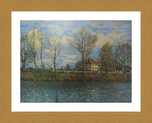 Framed Framed Island of The Grande Jatte - Alfred Sisley