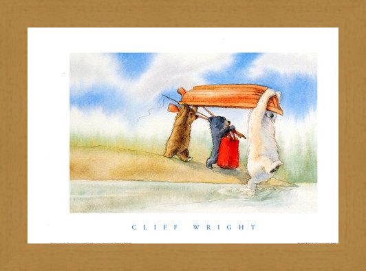 Framed Framed Boating Bears - Cliff Wright