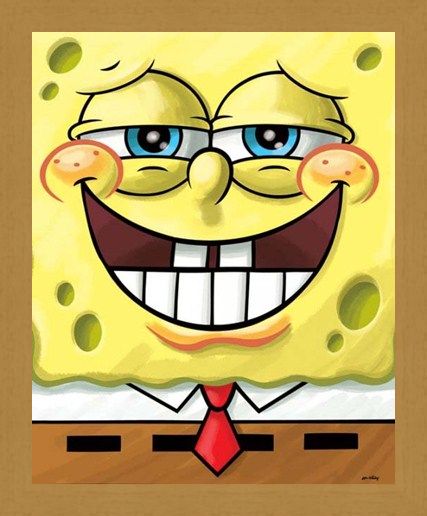 Framed Framed Cheeky Grin - Spongebob Squarepants