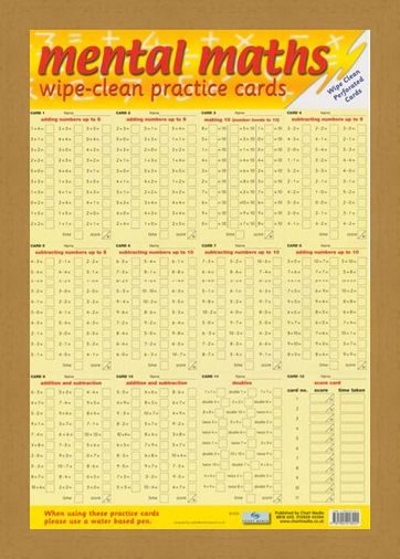 Framed Framed Mental Maths - Wipe Clean Practice Cards