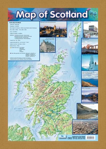 Framed Framed Map Of Scotland - Travel Companion
