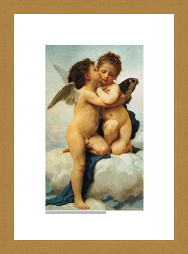 Framed Framed The First Kiss, 1873 - William Adolphe Bouguereau