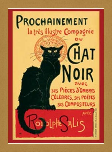 Framed Framed Tournee du Chat Noir (Turn of the Black Cat) - Theophile Alexandre Steinlen
