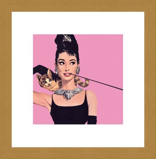 Framed Framed Audrey Hepburn - Pink - Audrey Hepburn