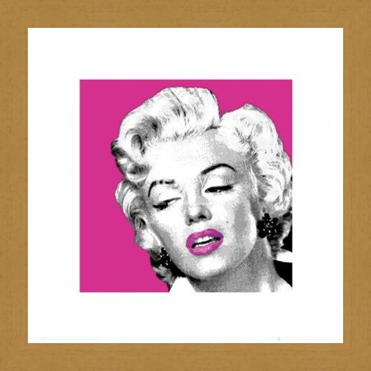 Framed Framed Pink Lipped - Marilyn Monroe