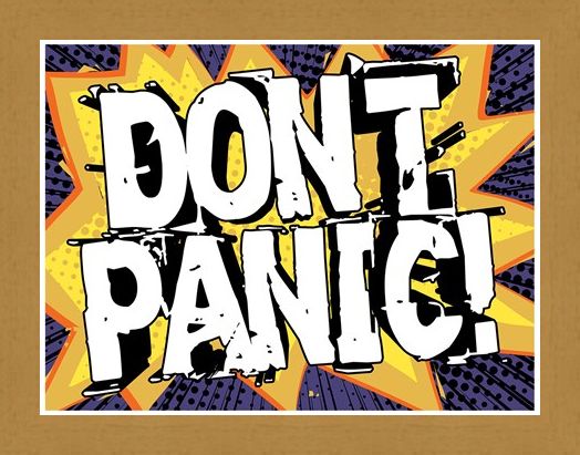 Framed Framed Don't Panic - Pop Art Style