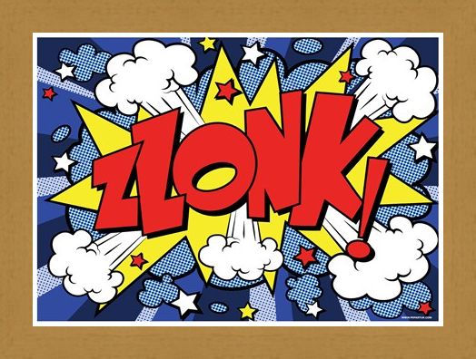 Framed Framed Comic Style Explosion - Zlonk!