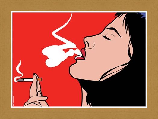Framed Framed Smoke - Pop Art Exhale