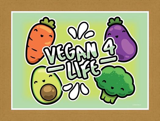 Framed Framed Fruits & Roots! - Vegan 4 Life