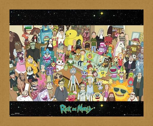 Framed Framed Cast - Rick and Morty