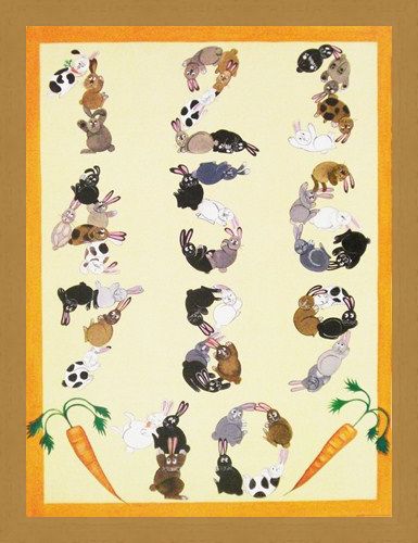 Framed Framed Counting Bunnies - Educational Fun