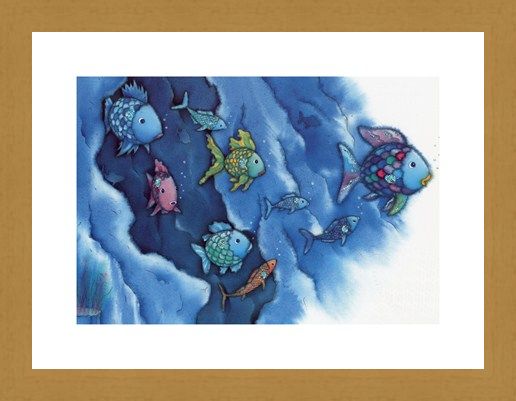 Framed Framed Rainbow Fish Plays with all his Friends - Marcus Pfister
