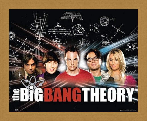 Framed Framed Raj, Howard, Sheldon, Leonard & Penny - The Big Bang Theory