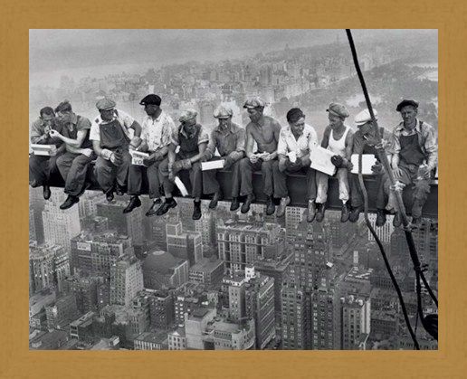 Framed Framed Lunch on a Skyscraper - Iconic New York Photo