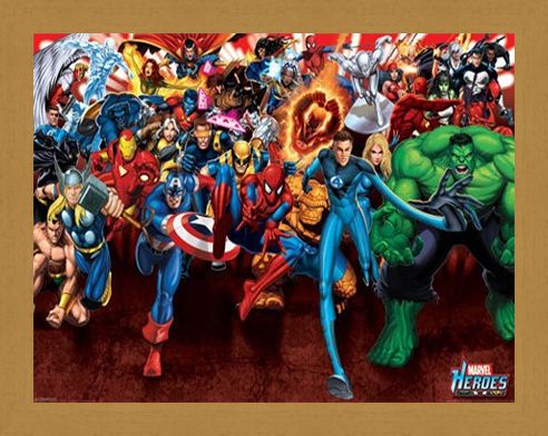 Framed Framed Here To Save The Day - Marvel Heroes