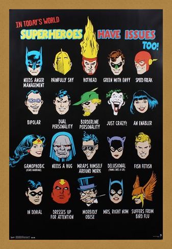 Framed Framed Superheroes Have Issues Too - DC Comics