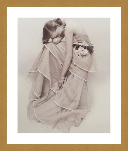 Framed Framed Tiered Evening Dress, March 1951 - Norman Parkinson